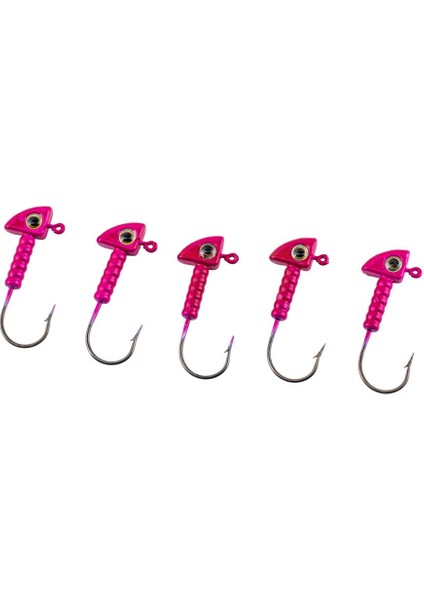Jighead - Zoka - Kurşunlu Olta Iğnesi - (Xh-A 06) - Pembe - 7 Gr - 5 Adet