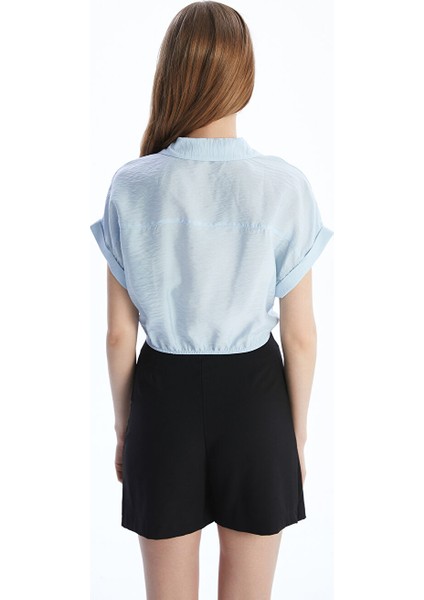 Yeni Sezon Crop Kadin Gomlek - S5LT29Z8
