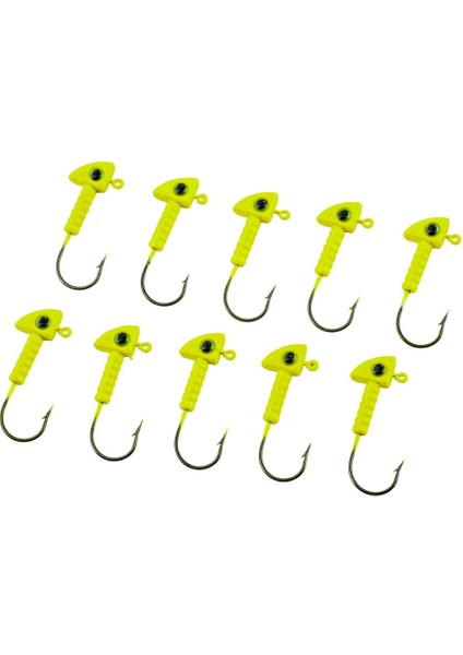 Jighead - Zoka - Kurşunlu Olta Iğnesi - (Xh-A 06) - Açık Yeşil - 8 Gr - 10 Adet