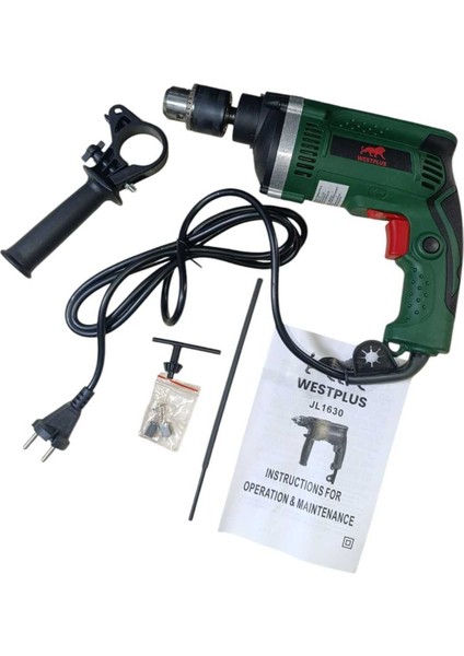 13 mm Darbeli Matkap 800W Metal Mandren, Güçlü ve Dayanıklı El Aleti