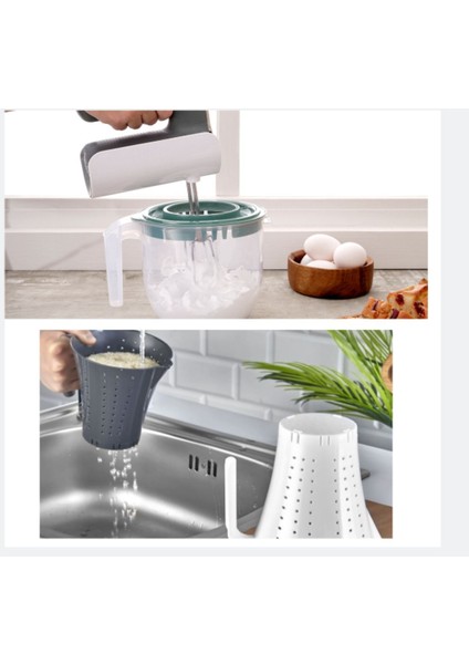 Çok Amaçlı Mikser Kabı ve Pirinç Yıkama Süzgeci Iki Ürün Bir Arada fırsatları