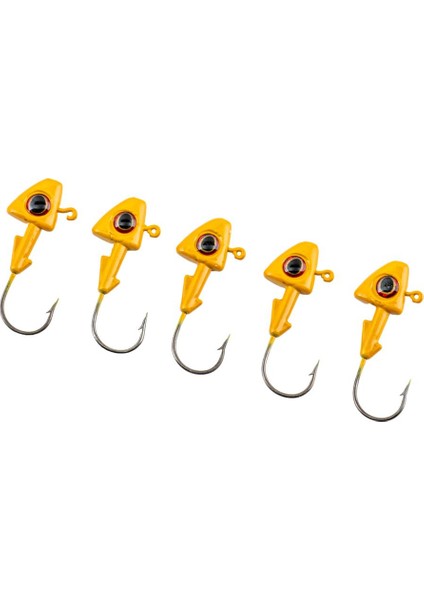 Jighead - Zoka - Kurşunlu Olta Iğnesi - (Xh-A 07) - Sarı - 6 Gr - 5 Adet