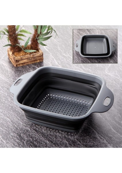 Silikon Katlanır Süzgeç Kare