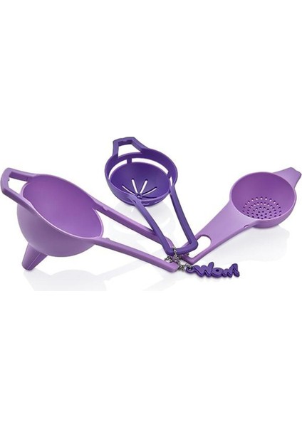 Plastik Tutma Saplı Yumurta Akı Ayırıcı Süzgeç Huni 3 Lü Set fiyatları