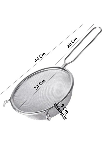 Metal Ince Tel Süzgeç 24 cm