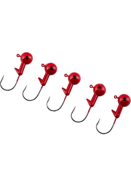 Jighead - Zoka - Kurşunlu Olta Iğnesi - (Xh-A 02) - Kırmızı - 21 Gr - 5 Adet