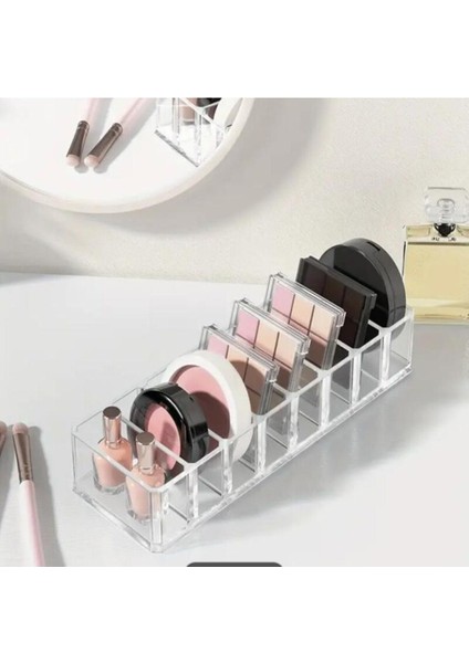 Şeffaf Masa Üstü 8 Bölmeli Makyaj Düzenleyici, Pratik ve Şık Organizer fiyatları