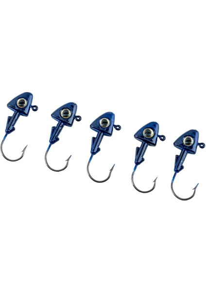 Jighead - Zoka - Kurşunlu Olta Iğnesi - (Xh-A 07) - Mavi - 6 Gr - 5 Adet