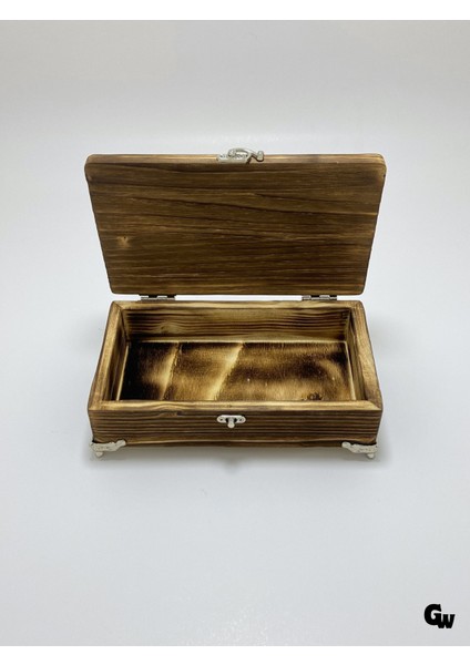 Doğal Ahşap Yakma Takı Kutusu Ahşap Saklama Kutusu(Beyaz ÇAM)(BOY:20CM EN:12CM Yük:6cm) modelleri