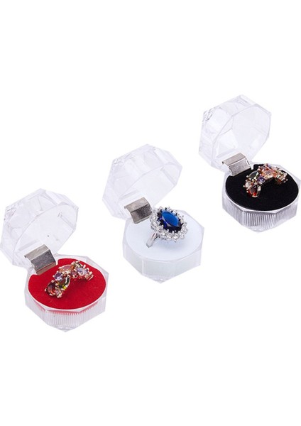 Kırmızı Plastik Yüzük Saklama Kutusu, Şık ve Kullanışlı Tasarım