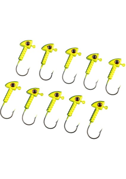 Jighead - Zoka - Kurşunlu Olta Iğnesi - (Xh-A 06) - Yeşil Siyah - 7 Gr - 10 Adet