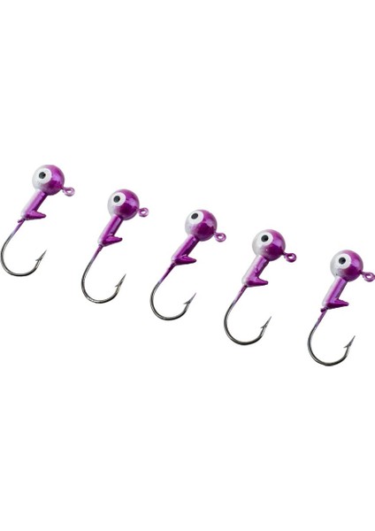 Jighead - Zoka - Kurşunlu Olta Iğnesi - (Xh-A 02) - Mor Beyaz - 6 Gr - 5 Adet