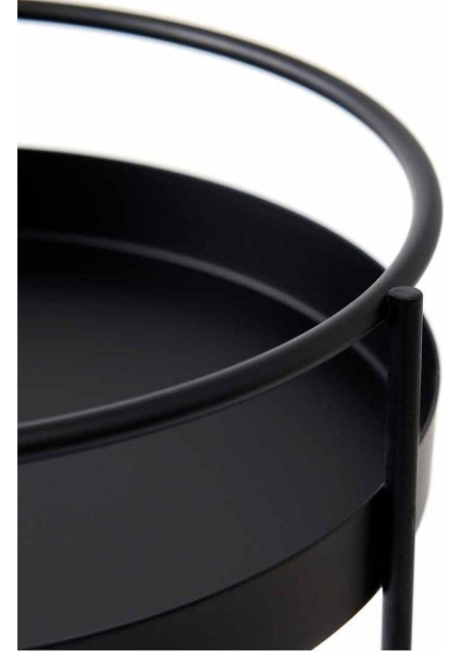 Iki Katlı Siyah Metal Yuvarlak Organizer, Şık ve Kullanışlı Depolama Çözümü fırsatları