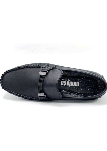 (Modesa) Içi Dışı Hakiki Deri Termo Kaymaz Taban Günlük Erkek Ayakkabı Siyah Deri fırsatları