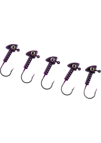 Jighead - Zoka - Kurşunlu Olta Iğnesi - (Xh-A 06) - Mor - 6 Gr - 5 Adet