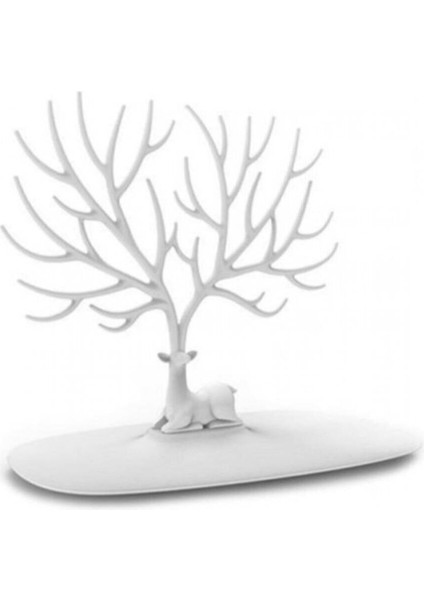 Beyaz Geyik Tasarımlı Takı ve Mücevher Organizeri, Şık ve Düzenli Saklama Sağlar. modelleri