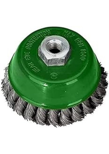 Gri/yeşil Telli Çanak Fırça, 75 Mm, Dayanıklı ve Kullanışlı El Aleti