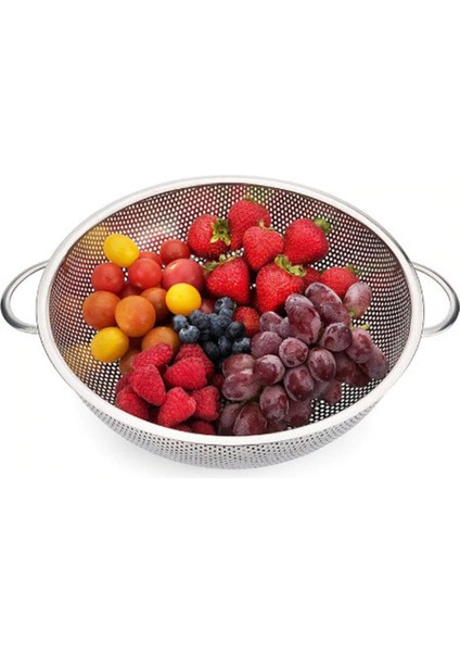 %100 Paslanmaz Çelik Makarna Süzgeci -Çelik Süzgeç-22,5 cm fiyatları