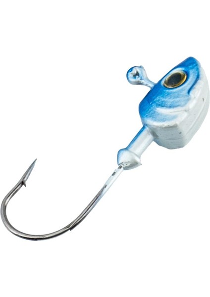 Jighead - Zoka - Kurşunlu Olta Iğnesi - (Xh-A 11) - Mavi Beyaz - 8 Gr - 10 Adet modelleri