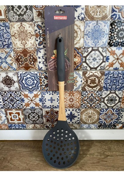 Silikon Delikli Kepçe Ahşap 33 cm fiyatları