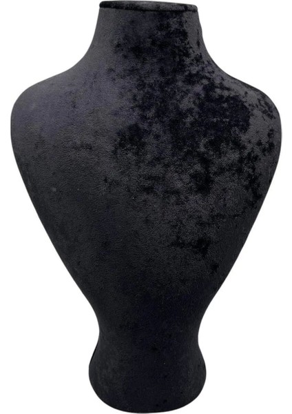 Şık Siyah Süet Kumaş Takı Sergileme Mankeni 29/22 cm fiyatları