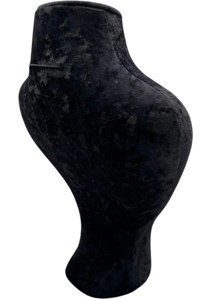 Şık Siyah Süet Kumaş Takı Sergileme Mankeni 29/22 cm modelleri
