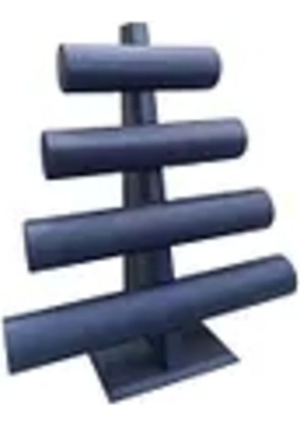 Lacivert Deri Kumaş 4'lü T Model Bilezik Sergileme, Boy 38CM En 33CM fiyatları