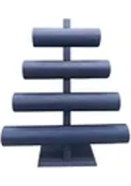 Lacivert Deri Kumaş 4'lü T Model Bilezik Sergileme, Boy 38CM En 33CM modelleri