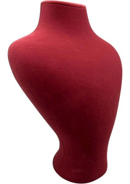 Kırmızı Süet Takı Sergileme Mankeni, 29/22 Cm, Şık ve Kullanışlı Tasarım fırsatları