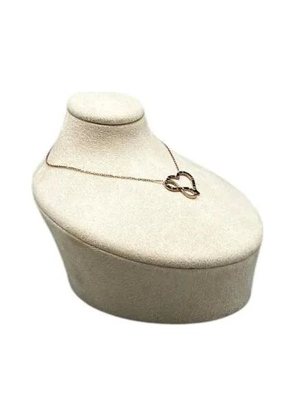 Yerde Tasarım Sardunya Kumaş Kolye Mankeni, Krem Renk, Boy 12CM En 14CM