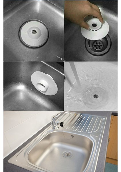 Lavabo Küvet Tıkacı 3 Adet Mutfak Banyo Gider Tıpası Kapağı Tıkaç Süzgeç indirimleri