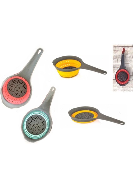 Silikon Saplı Portatif Meyve Sebze Pilav Makarna Süzgeci Süzme Kiti fiyatları