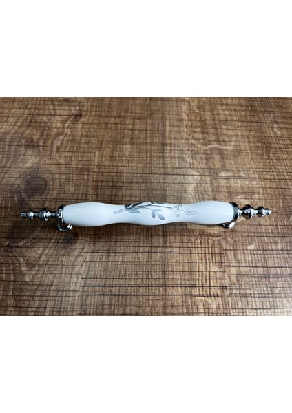 128MM (12.8cm) Ölçüsünde Zeytindalı Kulp Mobilya Mutfak Çekmece Kapak Kulbu Polimer Alaşım Beyaz Renk fırsatları