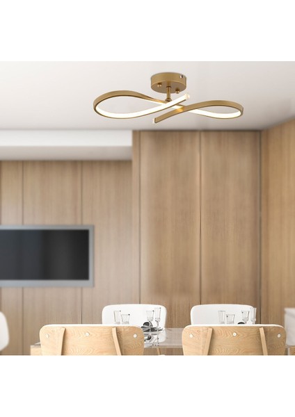 Vetto Eskitme 38 Watt Plafonyer 3 Renkli Ledli Modern Mutfak Banyo LED Salon Sarkıt Avize