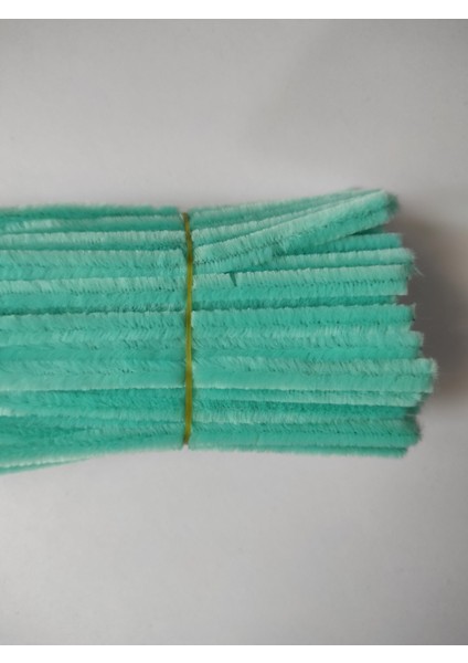 50 Adet Mint Yeşili Şönil, Eğitici Şönil Seti, Yoğun Tüylü Tel, 30 cm fırsatları