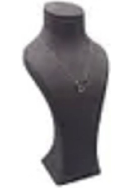 Lüx 28CM Sardunya Kumaş Takı Sergileme Mankeni Füme Renk