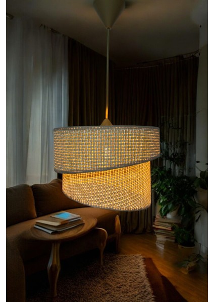 Rattan Model Eğik Ikili Avize Mutfak Hol Antre Balkon Kıs Bahçesi Oturma Odası