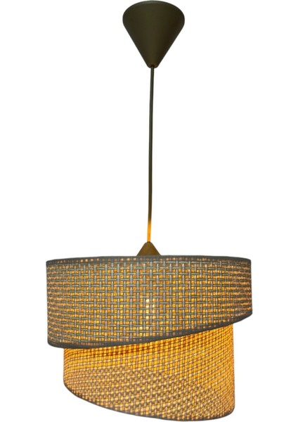 Rattan Model Eğik Ikili Avize Mutfak Hol Antre Balkon Kıs Bahçesi Oturma Odası