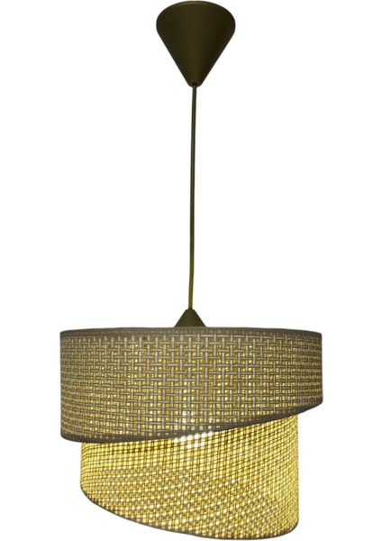 Rattan Model Eğik Ikili Avize Mutfak Hol Antre Balkon Kıs Bahçesi Oturma Odası