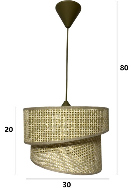Rattan Model Eğik Ikili Avize Mutfak Hol Antre Balkon Kıs Bahçesi Oturma Odası