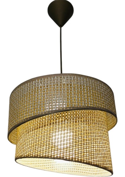 Rattan Model Eğik Ikili Avize Mutfak Hol Antre Balkon Kıs Bahçesi Oturma Odası