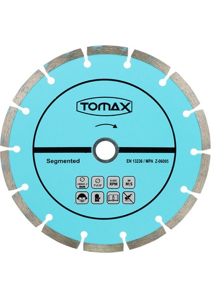 Segmentli Elmas Beton Kesici Disk 115X2,0X22, Dayanıklı ve Yüksek Performanslı Kullanım