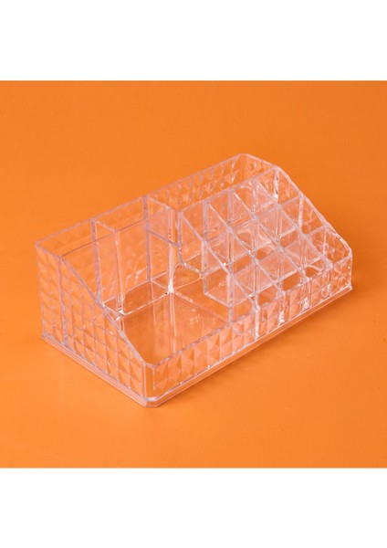 Şeffaf Klasik Organizer, 23X13X9 Cm, Turuncu, Düzenli ve Şık Depolama Çözümü fırsatları