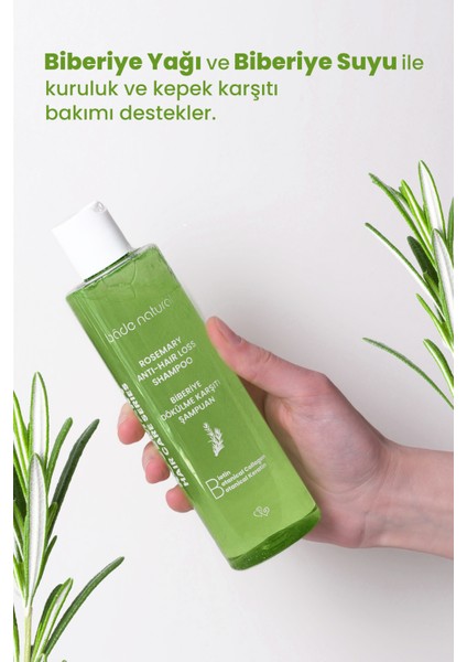 Biberiye Şampuanı Dökülmesi Karşıtı Biotin, Keratin ve Kolajen Complex 250 ml