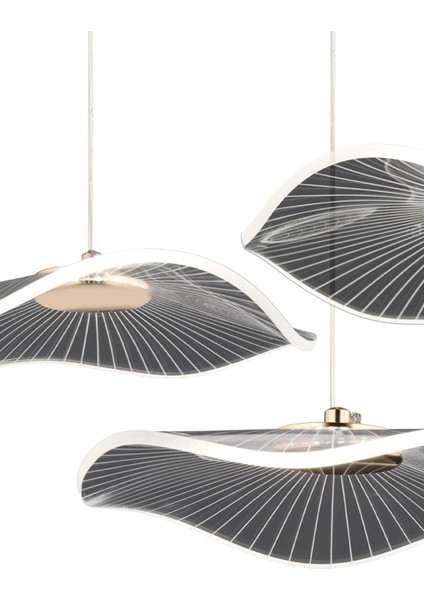 Jolie 3'lü Sıralı 3 Renkli 26 Watt Gold Kristal Ledli Modern Oturma Odası Salon Sarkıt Avize