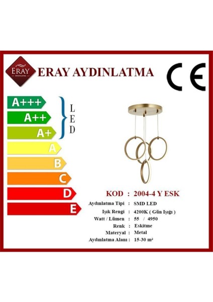 2004-4 Y Eskitme LED Avize