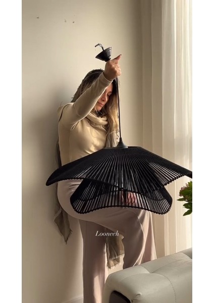 Luminart Rustik Tarz Bohem Avize Makrome Avize Salon Avize Yatak Odası Avize Rattan Avize fırsatları