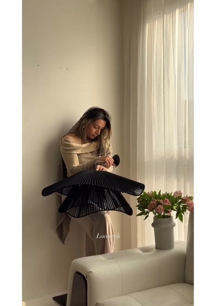Luminart Rustik Tarz Bohem Avize Makrome Avize Salon Avize Yatak Odası Avize Rattan Avize indirimleri