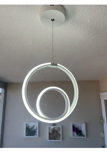 Minel Dekor Sarkıt Çember Model Tavan Lambası, Modern Aydınlatma,dekoratif Şık Avize