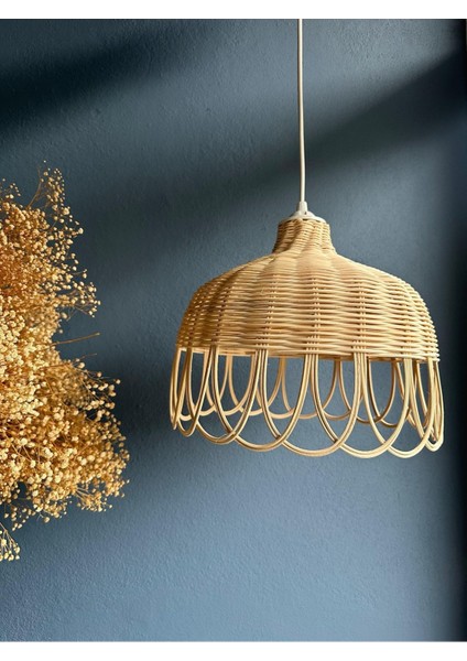 Lampega Rattan Bambu Hasır Avize modelleri